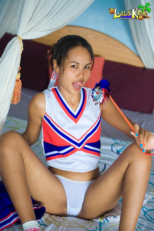 Asian Pigtails Porn Cheerleaders - Hot little thai cheerleader with perky tits - Teens In Asia
